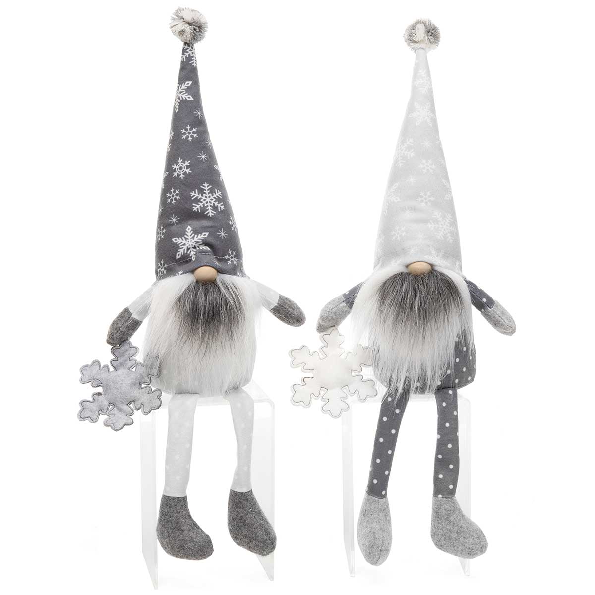 SNOWFLAKE GNOME WITH PINDOT BODY 2 AST LARGE