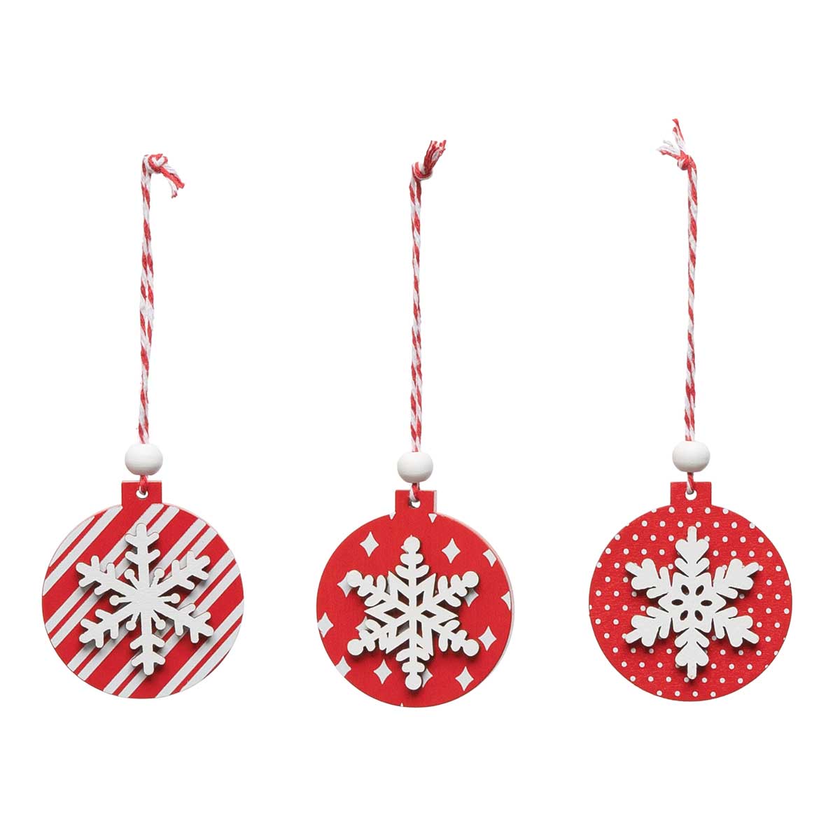 ORNAMENT SNOWFLAKE 3 ASSORTED