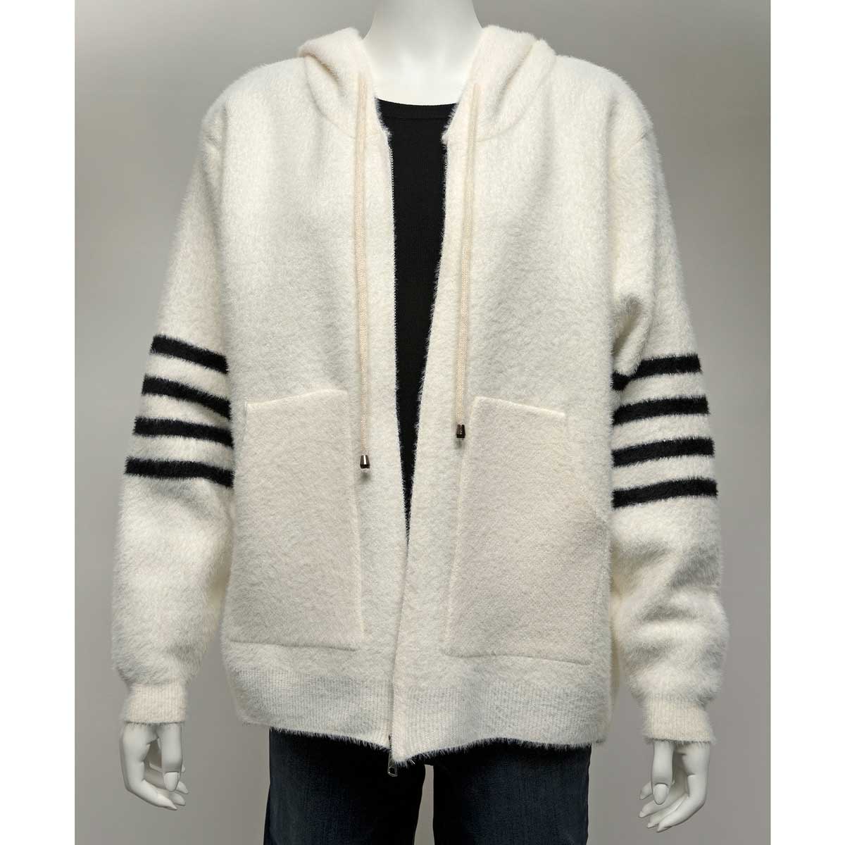 HOODIE/JACKET FUZZY CREAM 66 X 28IN