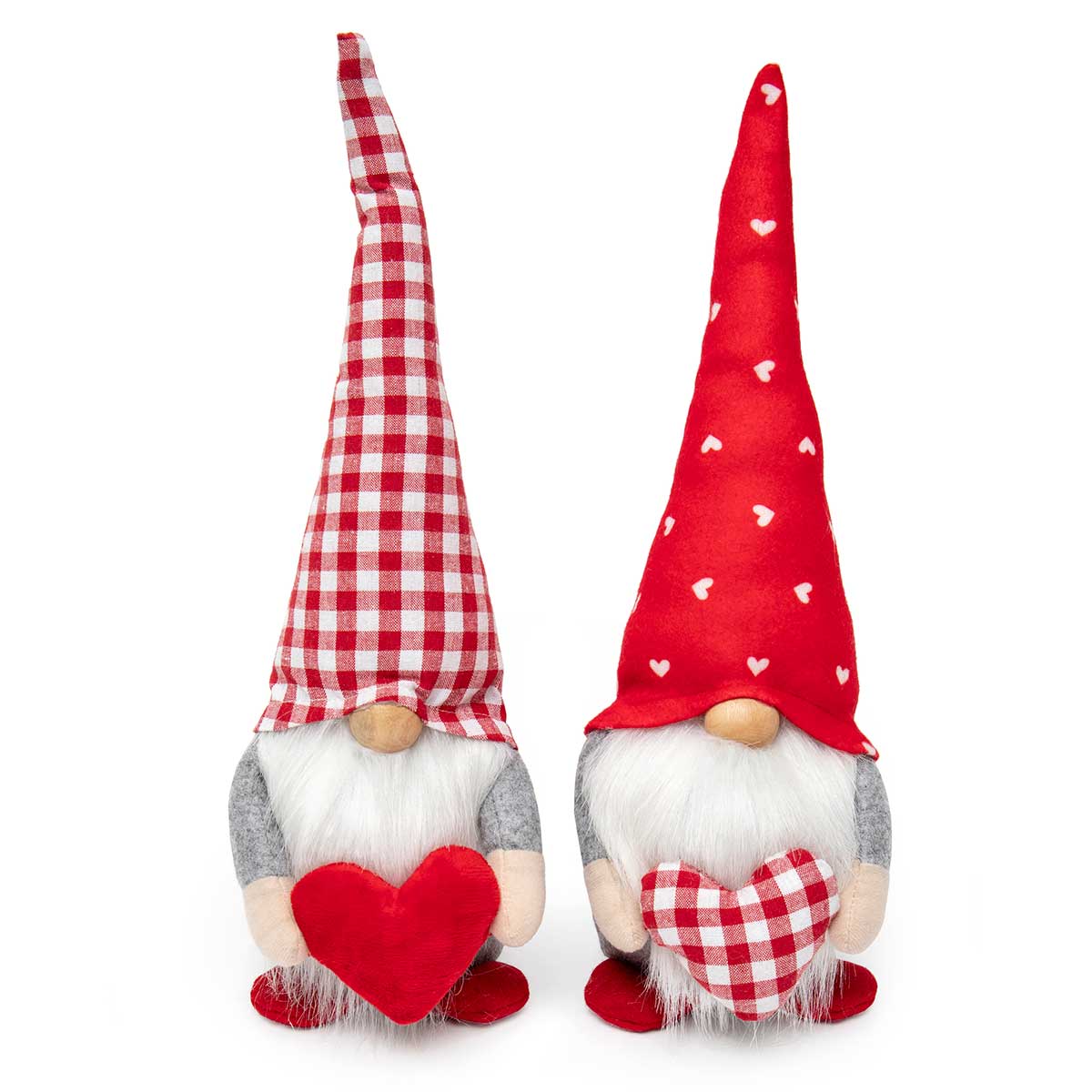 Valentine Heart Gnome with Wood Nose 14" Large