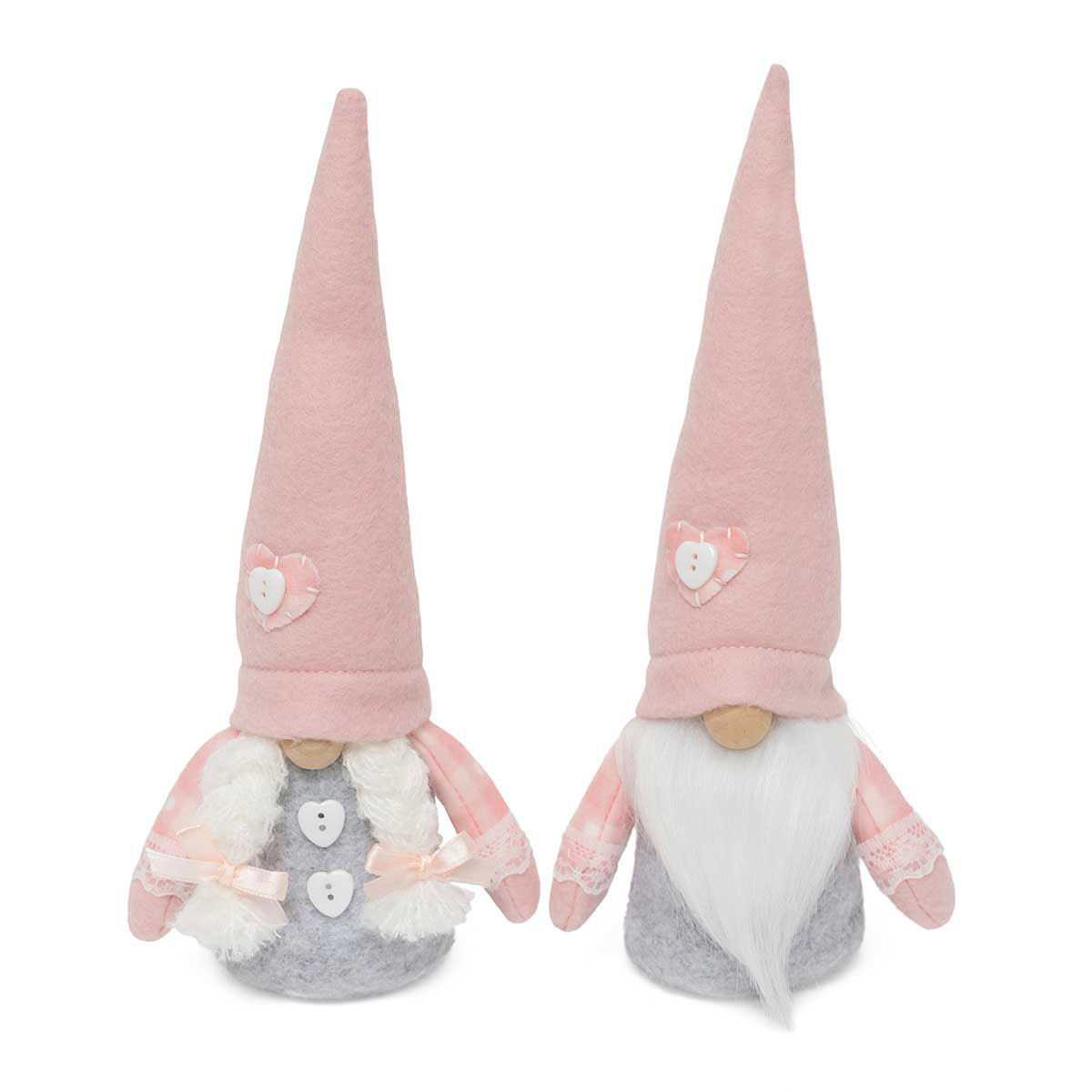 !Sweetheart Gnome Couple with Wood Nose 9.5"