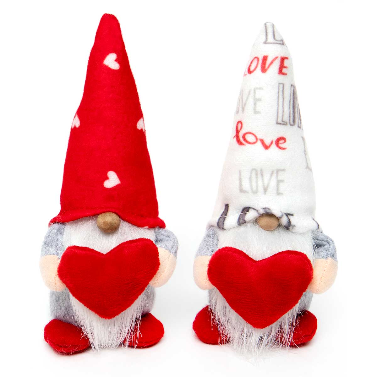 !Luv Gnome with Big Heart, Wood Nose 6"