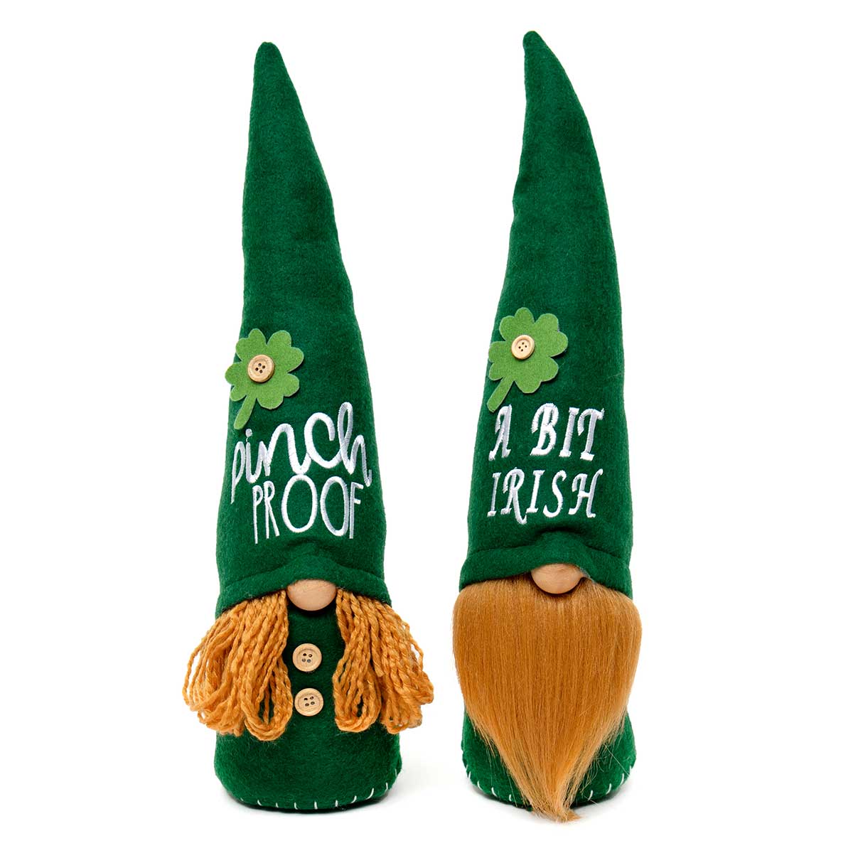 !Irish Gnome Couple Pinch and Bit on Wired Hat 16"
