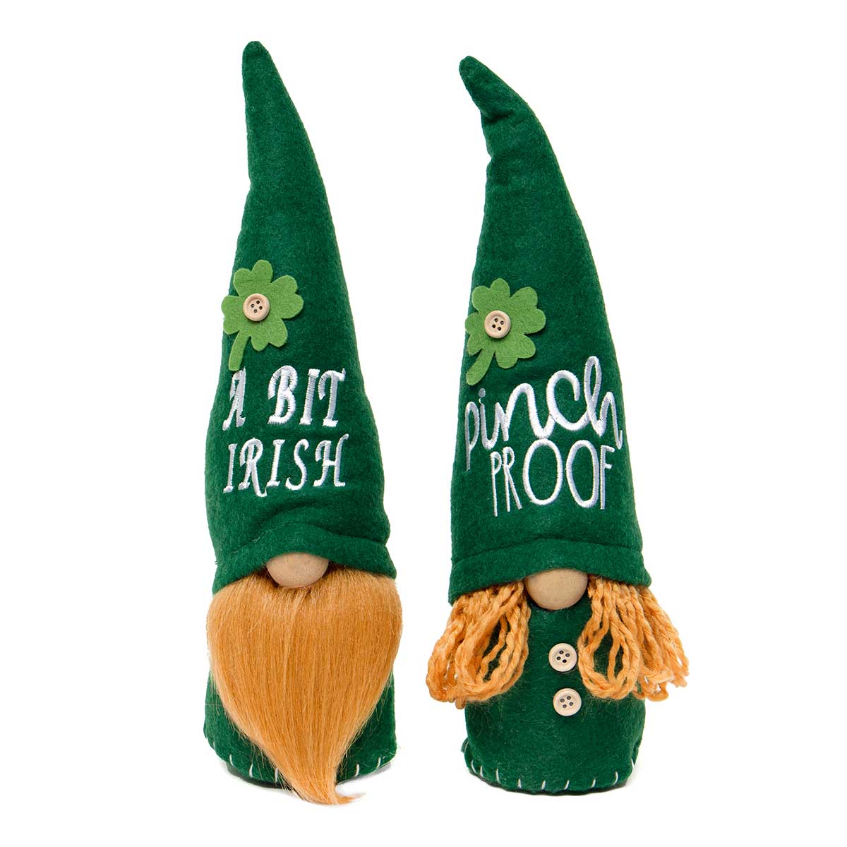 !Irish Gnome Couple Pinch and Bit on Wired Hat 12.5"