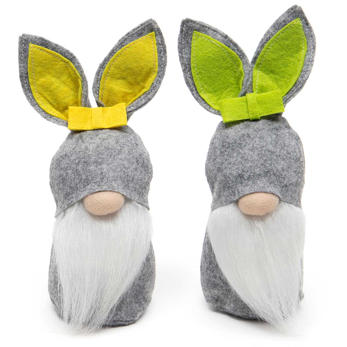 b50 Happy Bunny Gnome with Bow, Bunny Ear Hat Large