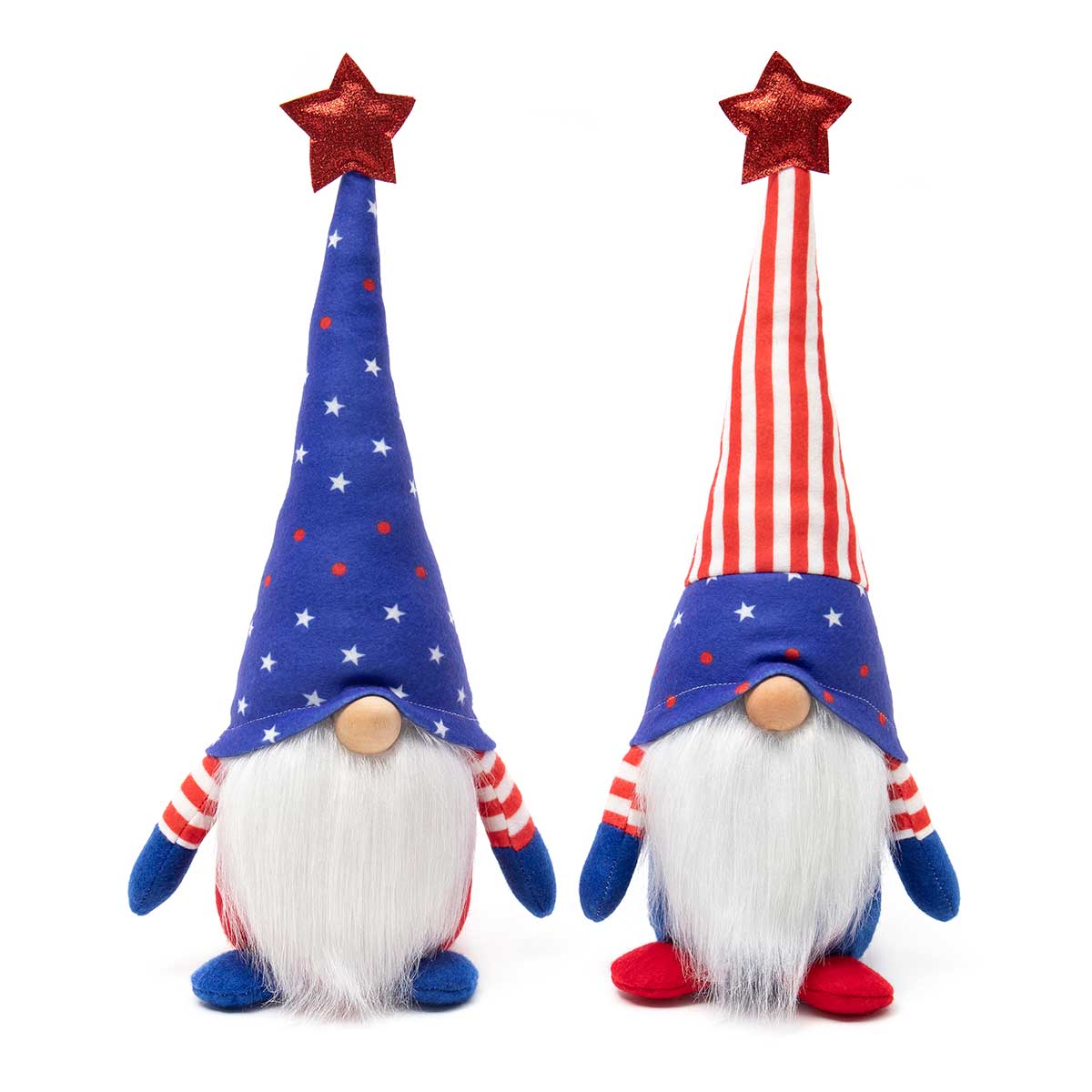 !Stars/Stripes Gnome with Wood Nose 15" Large