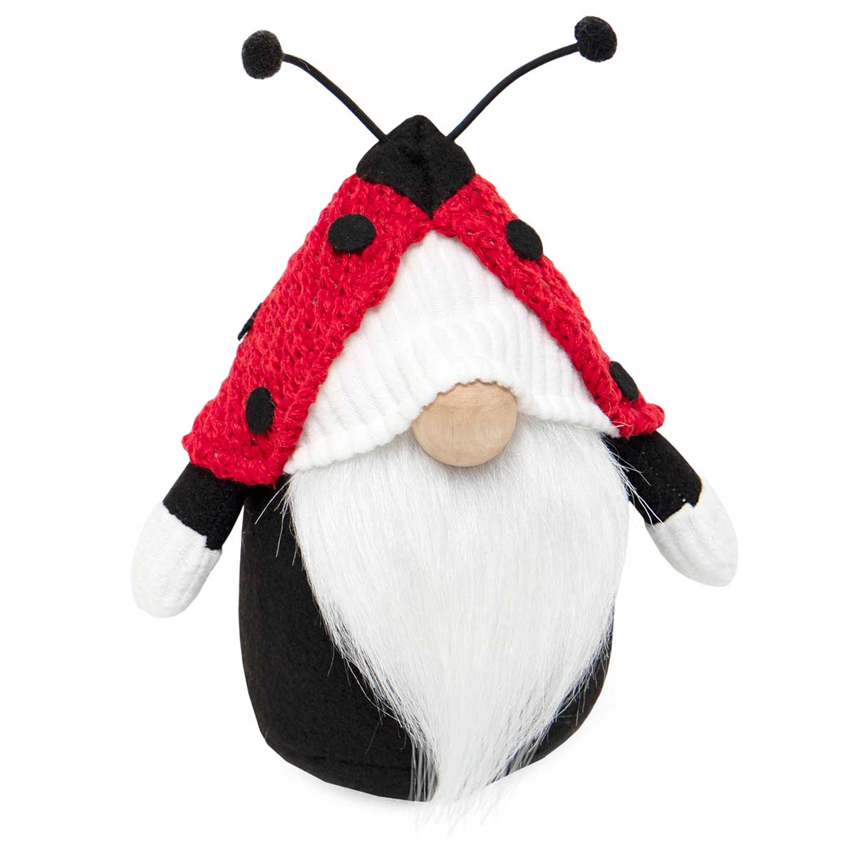 b50 Lady Little Bug Gnome with Wood Nose 7"