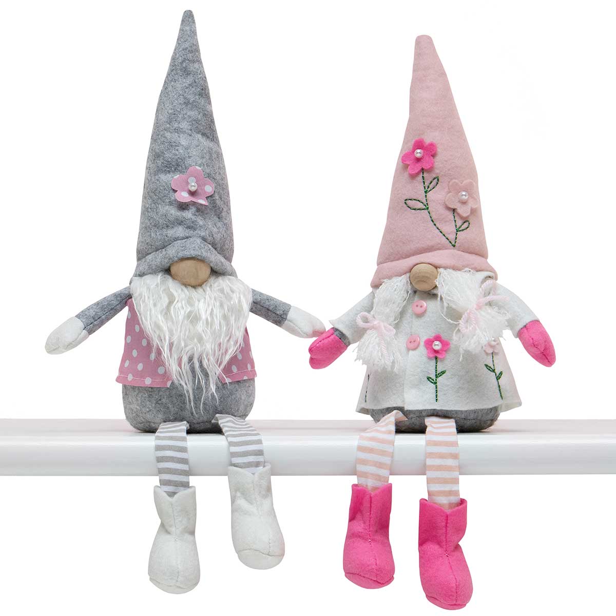 !Spring Flowers Gnome Couple 16.5"