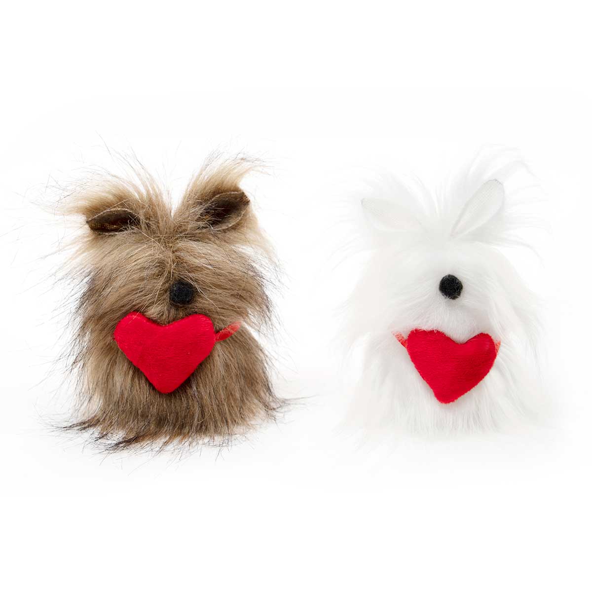 !Puppy Love Gnome Dog with Heart Brown/White