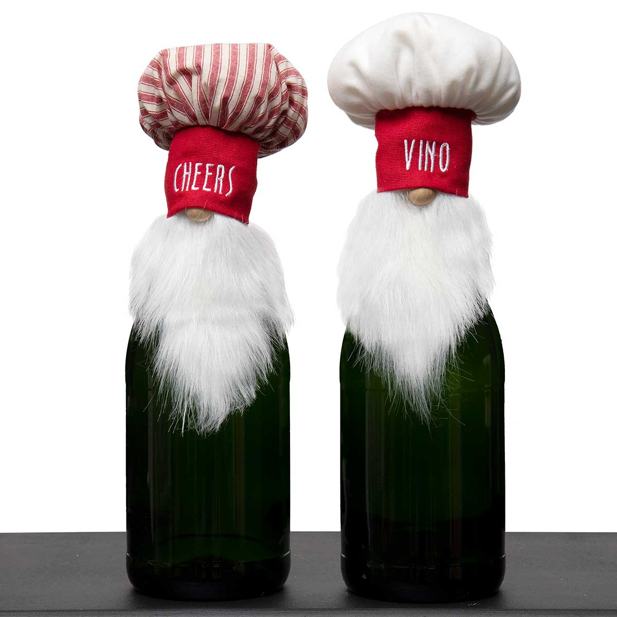 b50 Cheers/Vino Gnome Bottle Topper with Wood Nose 10"