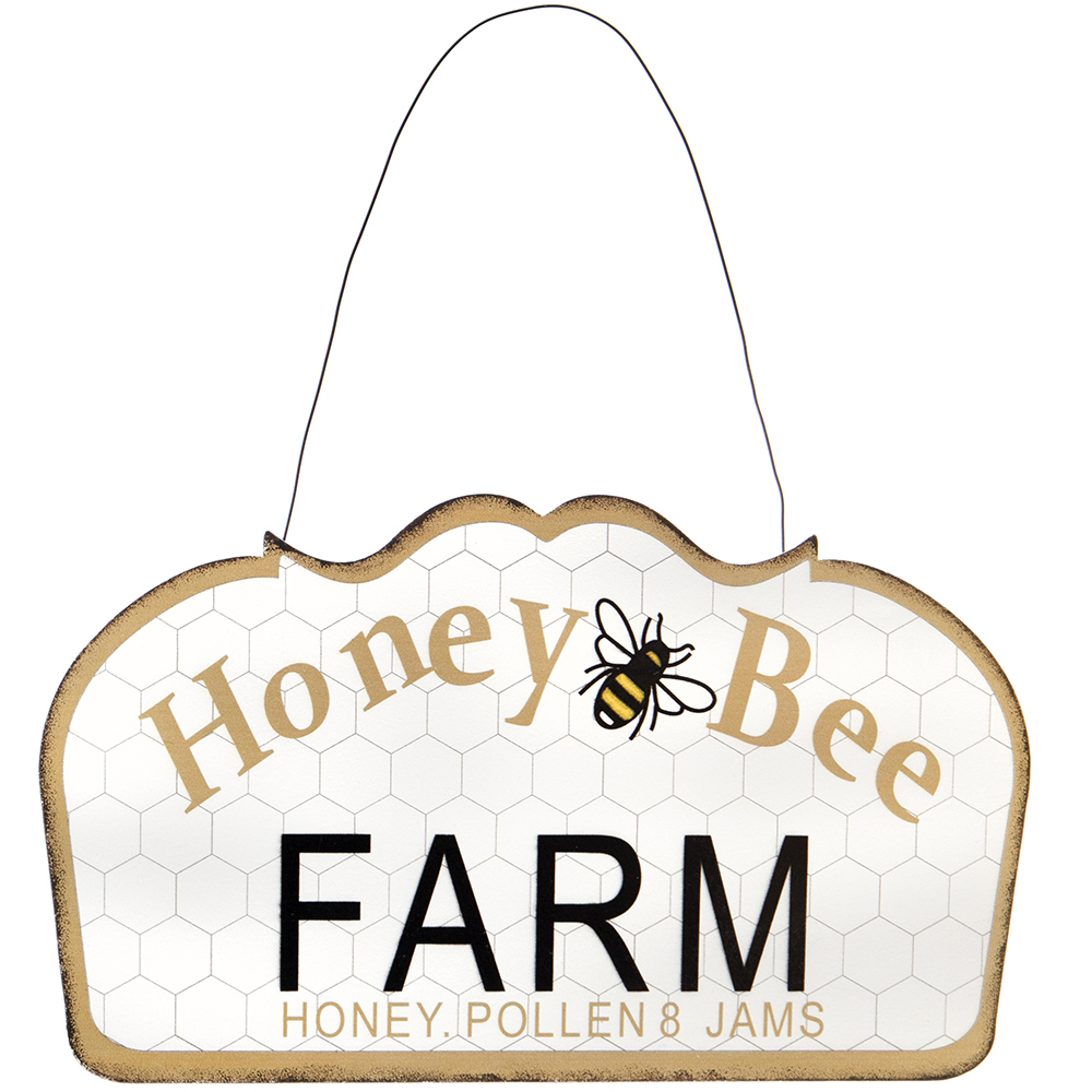 !Honey Bee Farm Metal Sign with Wire Hanger