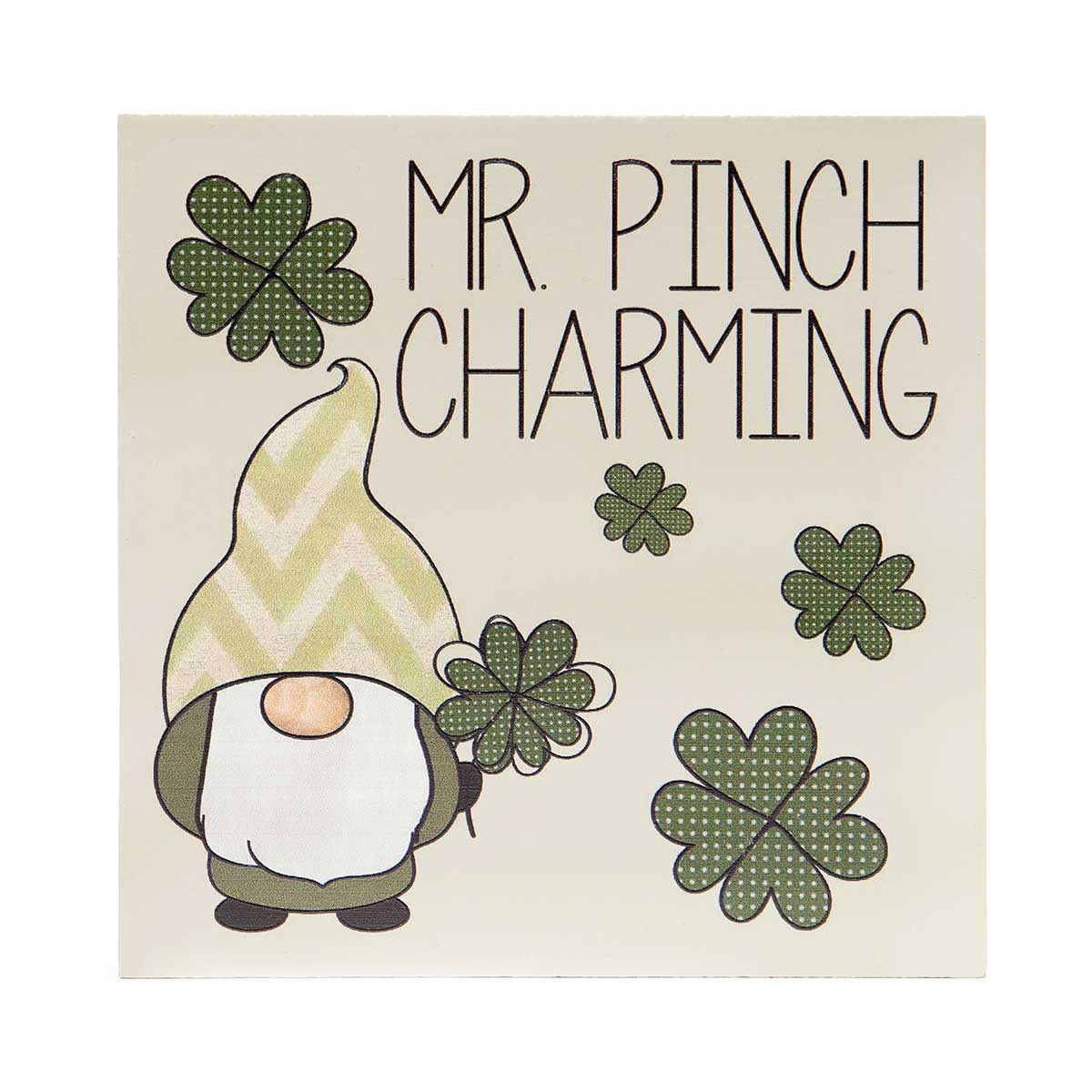 !Mr. Pinch Gnome Wood Block Green 5"x.75"x5"