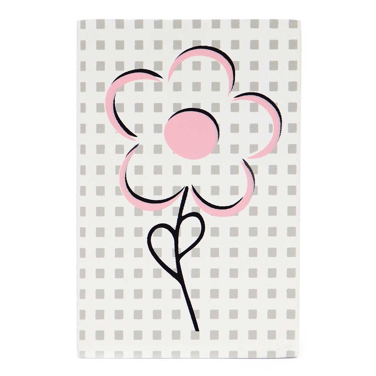 !Flower Cut Out Wood Block White 2"x.75"x3"