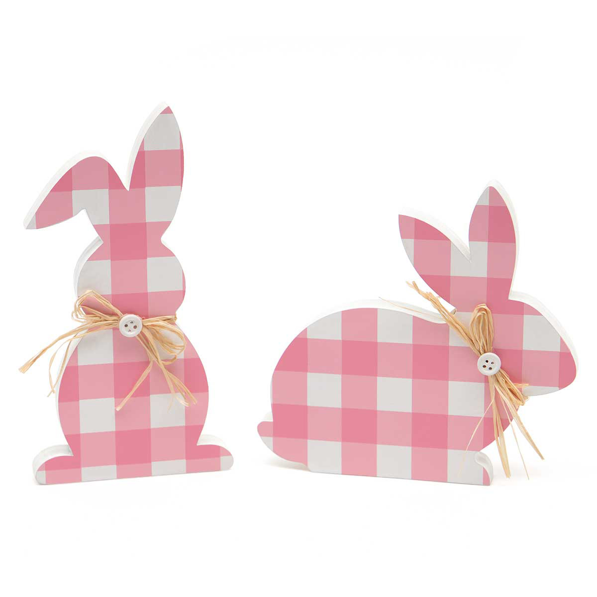 !Bunnies Plaid Wood Sit-A-Bouts Sitting/Standing