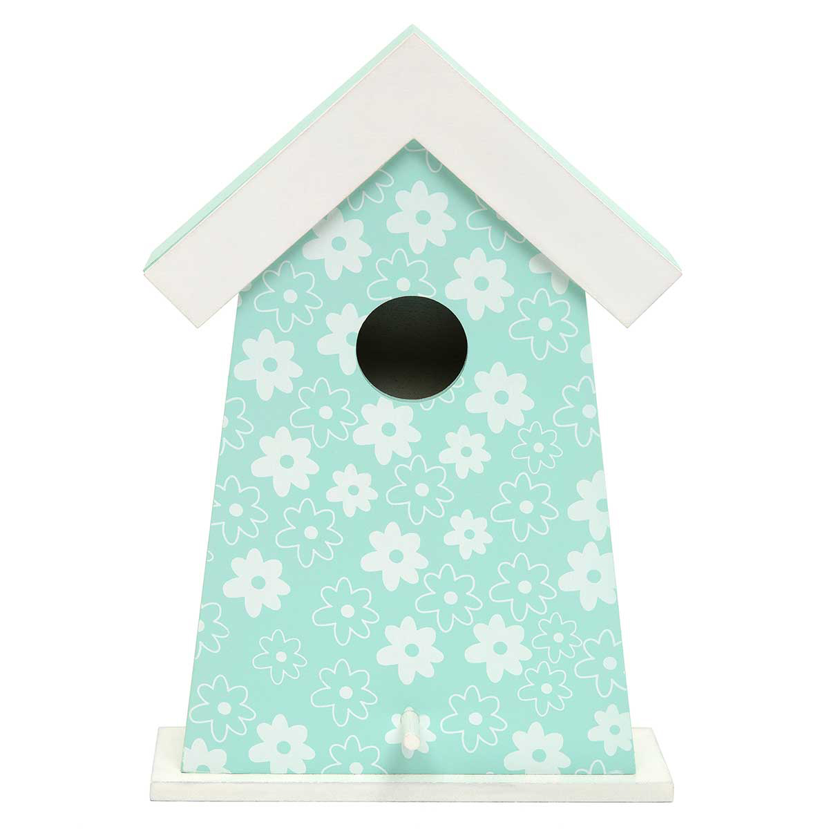 BLUE MEADOW WOOD BIRDHOUSE MING/WHITE FLORAL