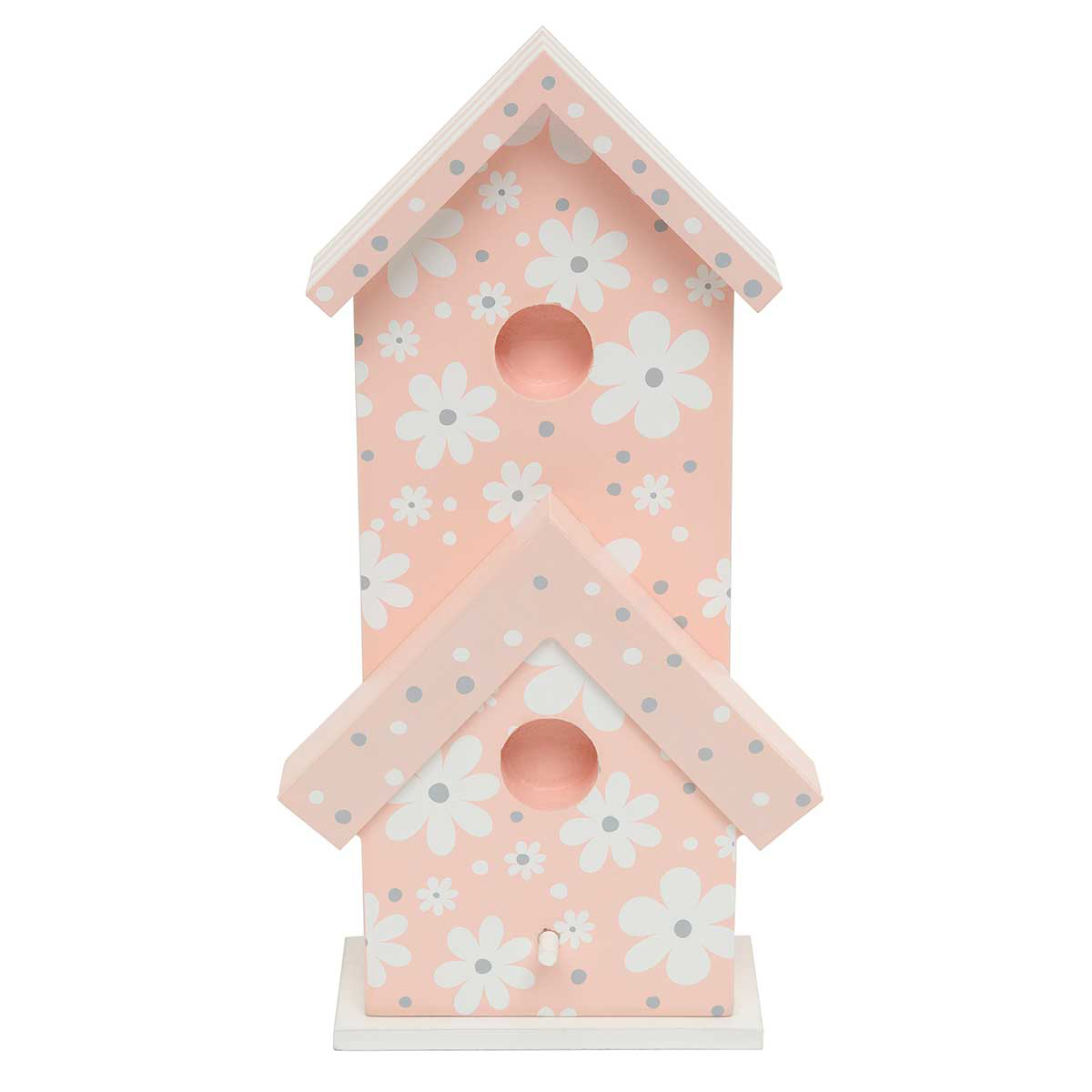 WHOOPSIE WOOD BIRDHOUSE CONDO SIT-A-BOUT PINK/WHITE