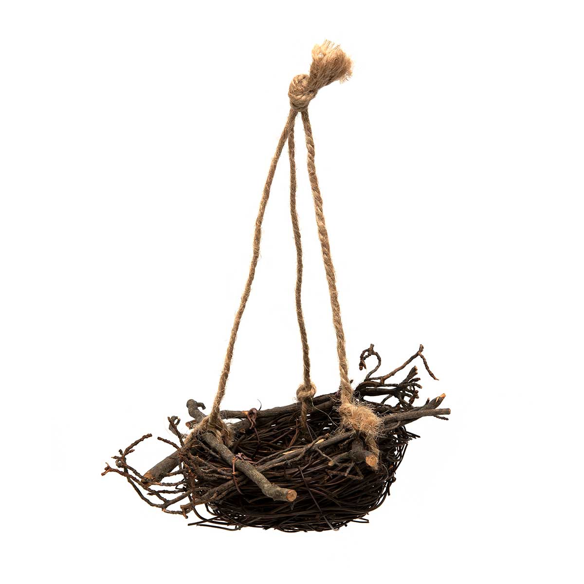 NESTINGS TWIG NEST WITH TWINE HANGER LARGE 7.5"X2.5"
