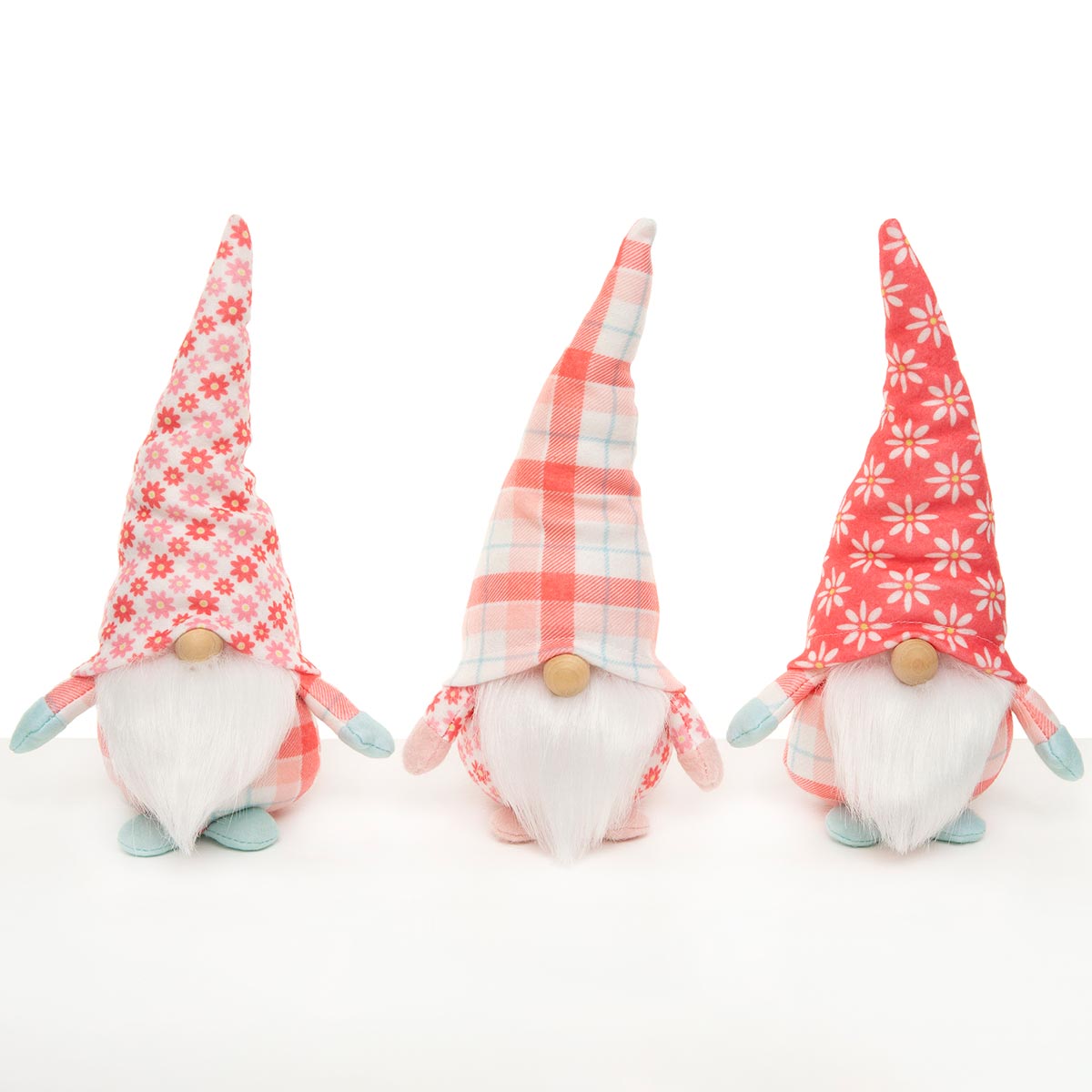 CORAL FAIR GNOME CORAL/WHITE/BLUE WITH WIRED HAT,