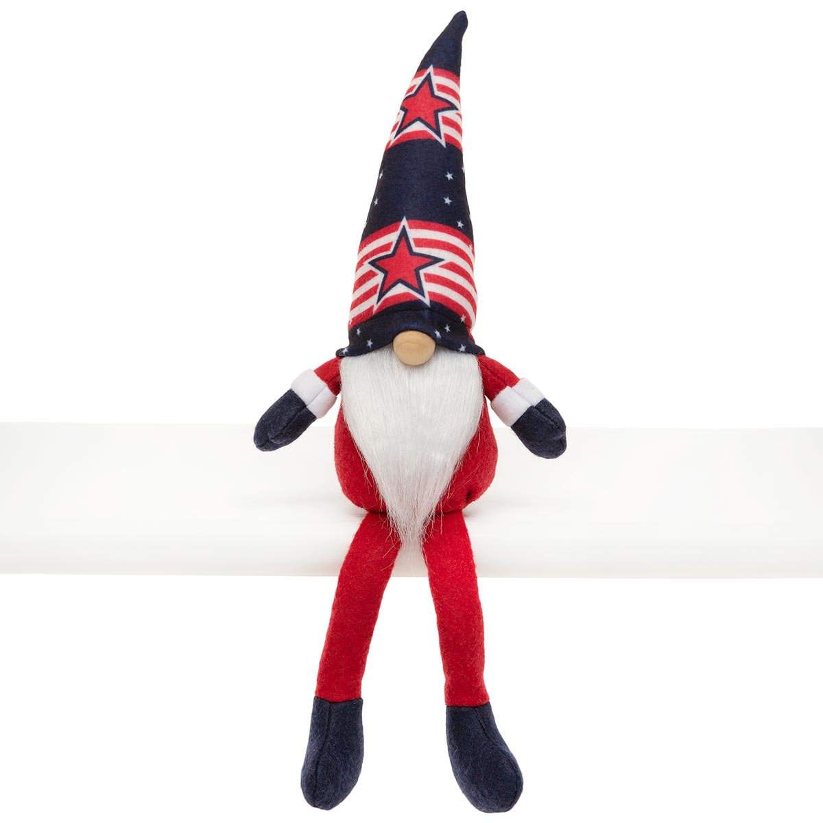 b50 AMERICA STRIPE GNOME RED/WHITE/BLUE WITH WIRED HAT,