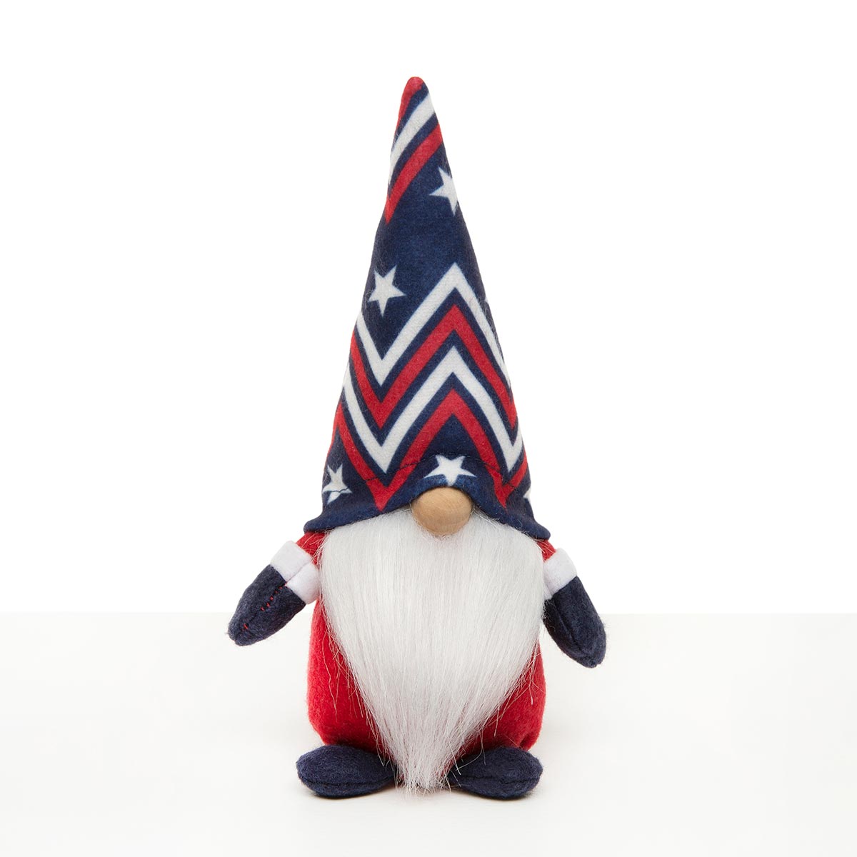 USA ZIGZAG GNOME RED/WHITE/BLUE WITH WOOD NOSE,