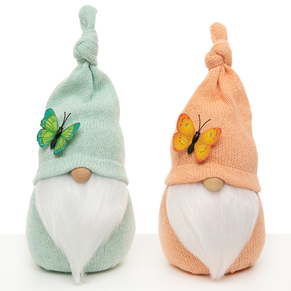 BUTTERFLY GNOME PEACH/GREEN 2 ASSORTED LARGE 4"X10"