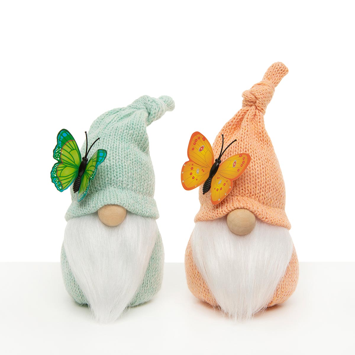 BUTTERFLY GNOME PEACH/GREEN 2 ASSORTED SMALL 2.5"X5.5"