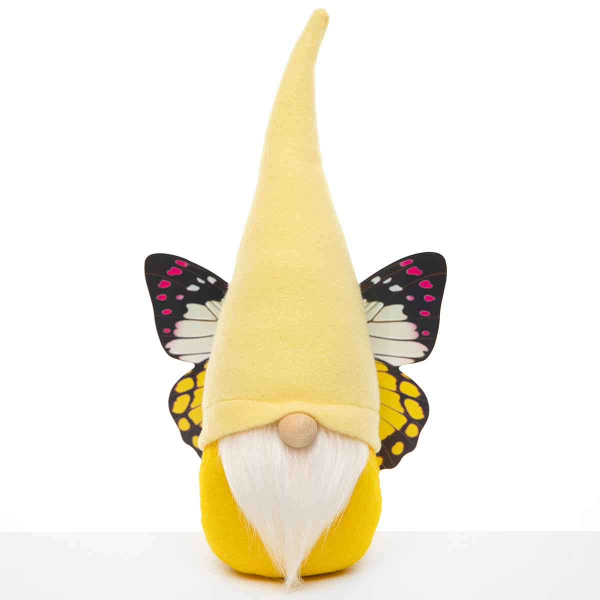 b50 GNOME BUTTERFLY YELLOW 6.75IN X 4IN X 11.5IN