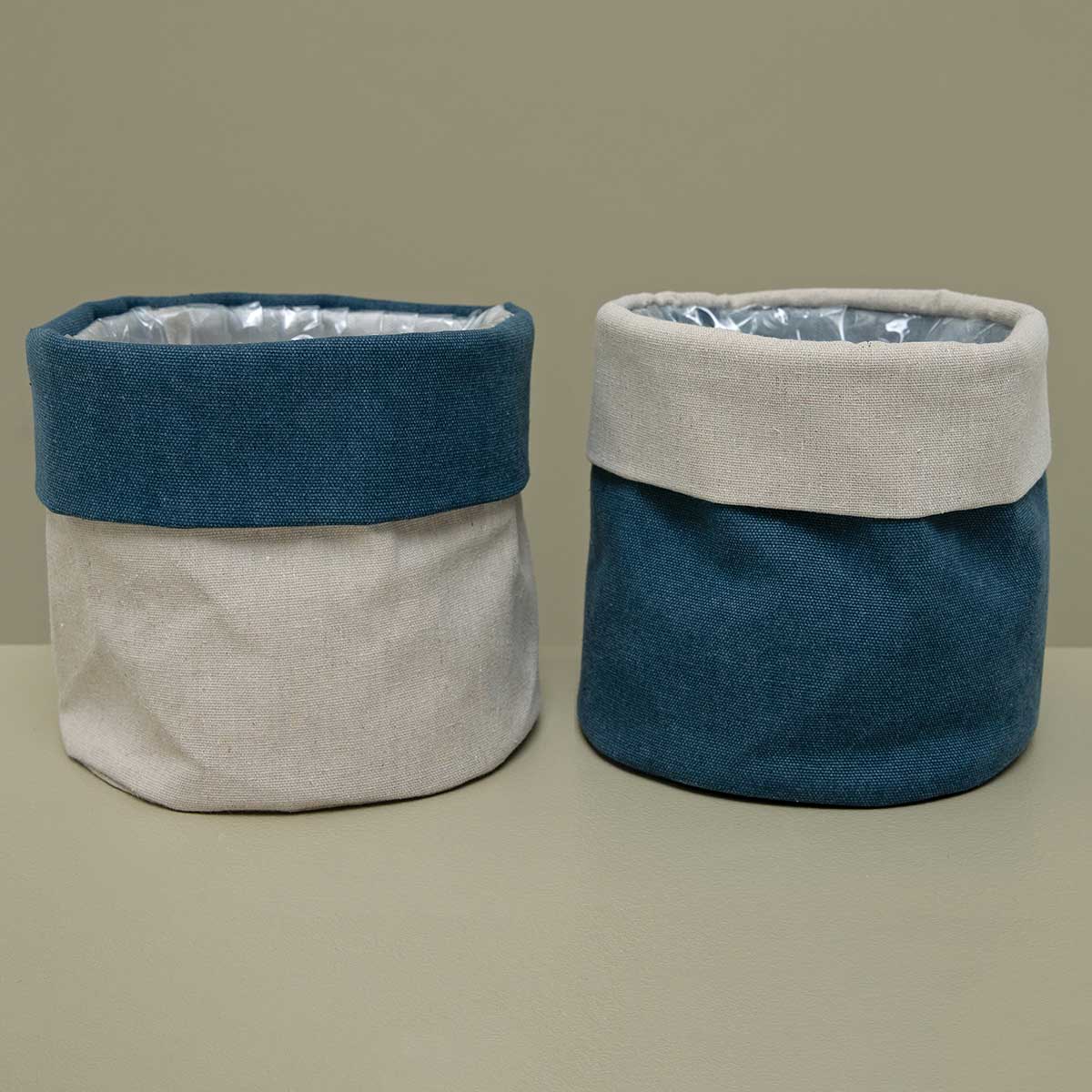 CANVAS POT COVER/BAG 2AST LG