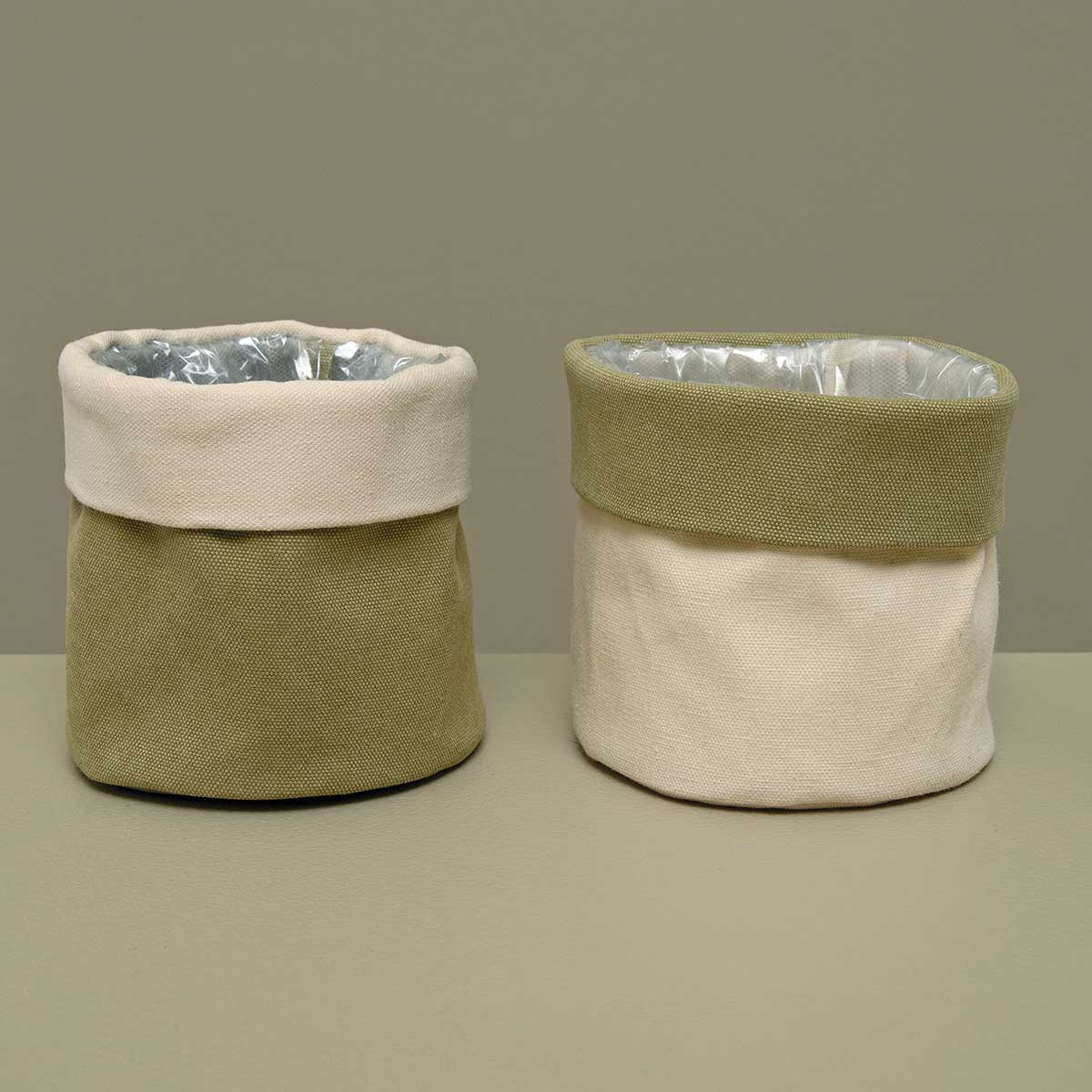 CANVAS POT COVER/BAG 2 AST MED