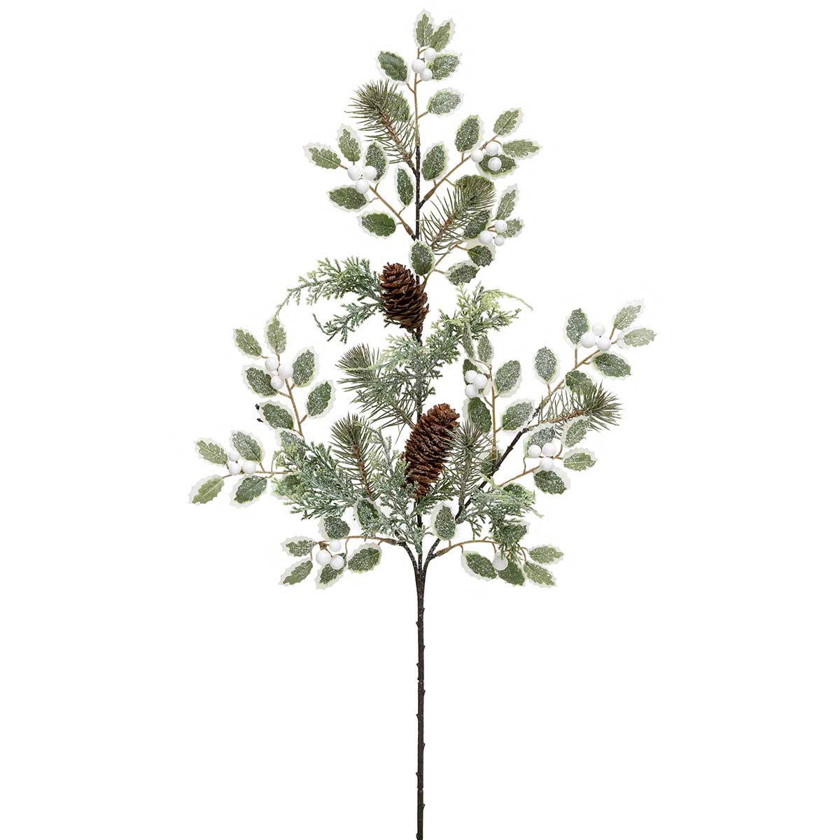 !MISTLETOE AND PINE SPRAY WITH WHITE BERRIES