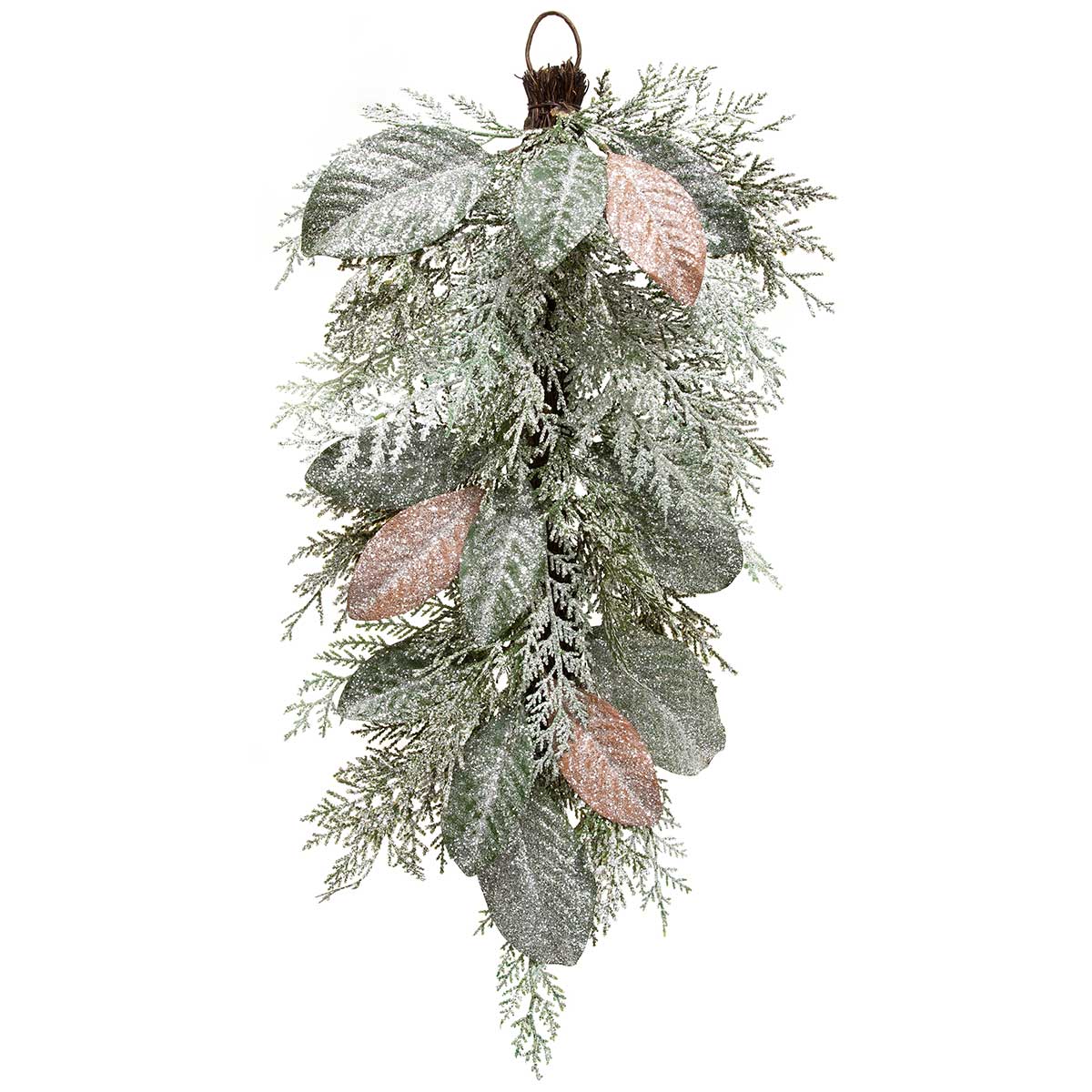 !FROSTED MAGNOLIA LEAF BOUGH 28"