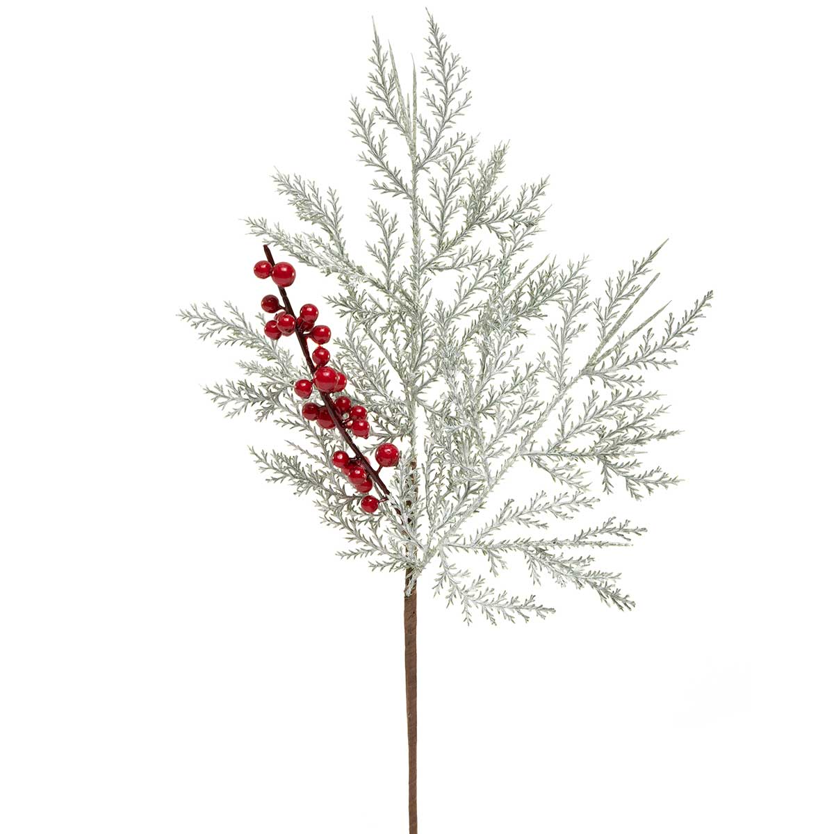 !FROSTED CEDAR PIK WITH RED BERRIES 19"