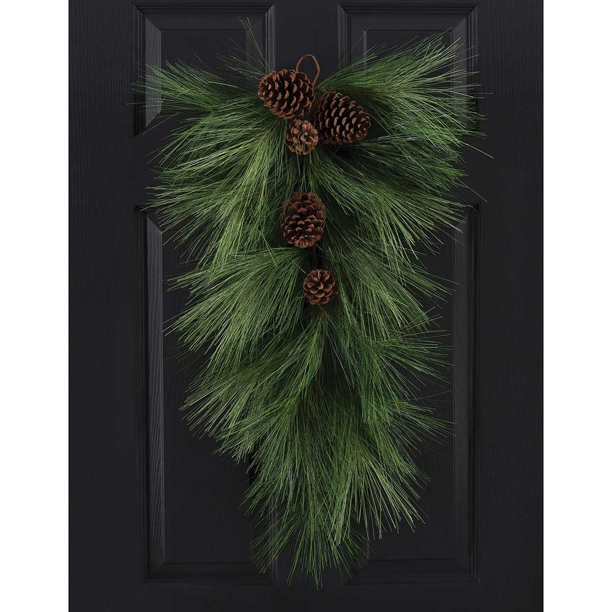 BOUGH WHITE PINE WITH PINECONE 21IN X 30IN GREEN PVC - Click Image to Close