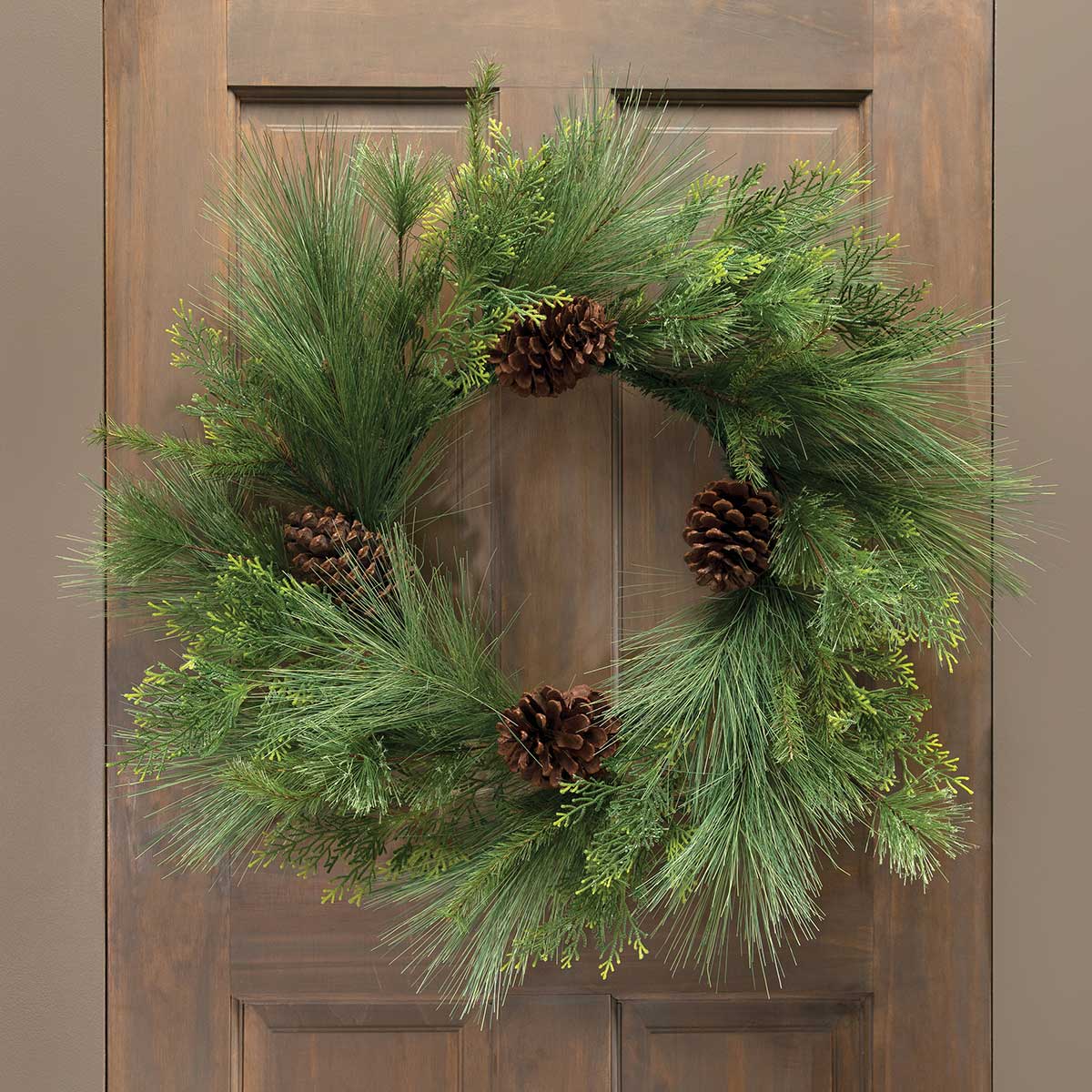 WREATH WHITE PINE/CEDAR 28IN (INNER RING 13IN) - Click Image to Close