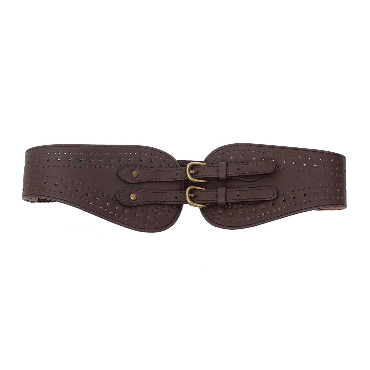 b70 BELT STRETCH BROWN PUNCH OUT