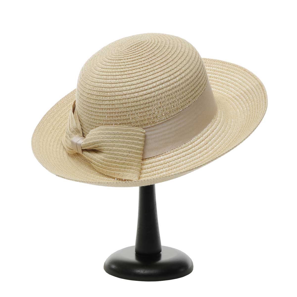 Beige Derby Day Hat with Bow 50sp
