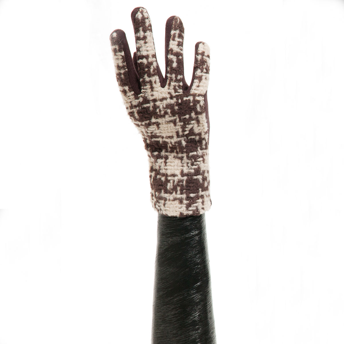 Brown/Tan Plaid Glove with Brown Palm X7892