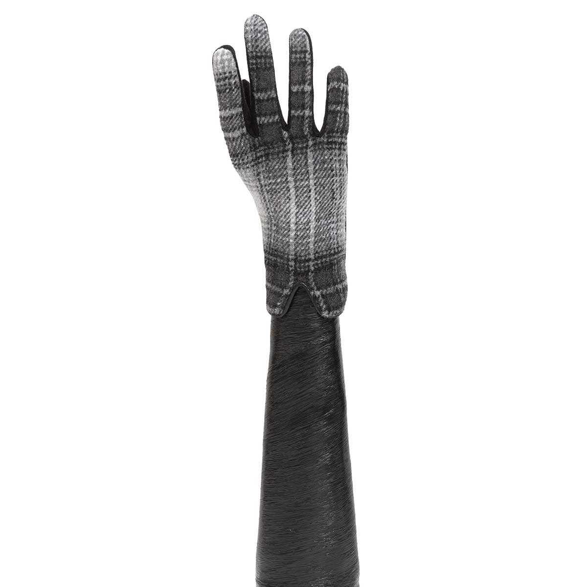 GLOVES PLAID BLACK/GREY - Click Image to Close