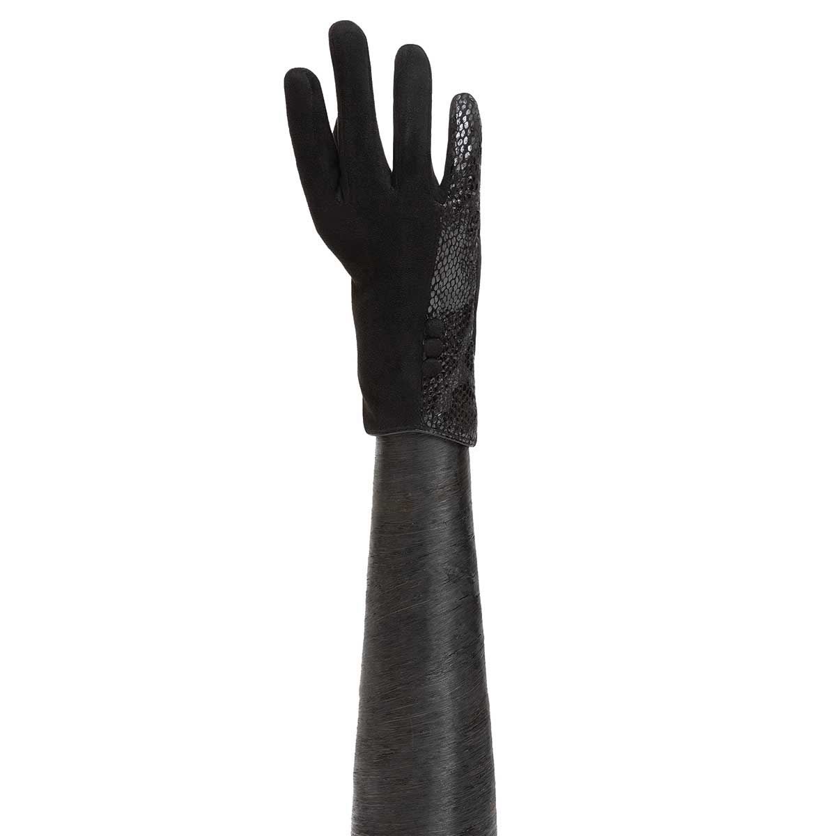 GLOVES PYTHON TRIM BLACK