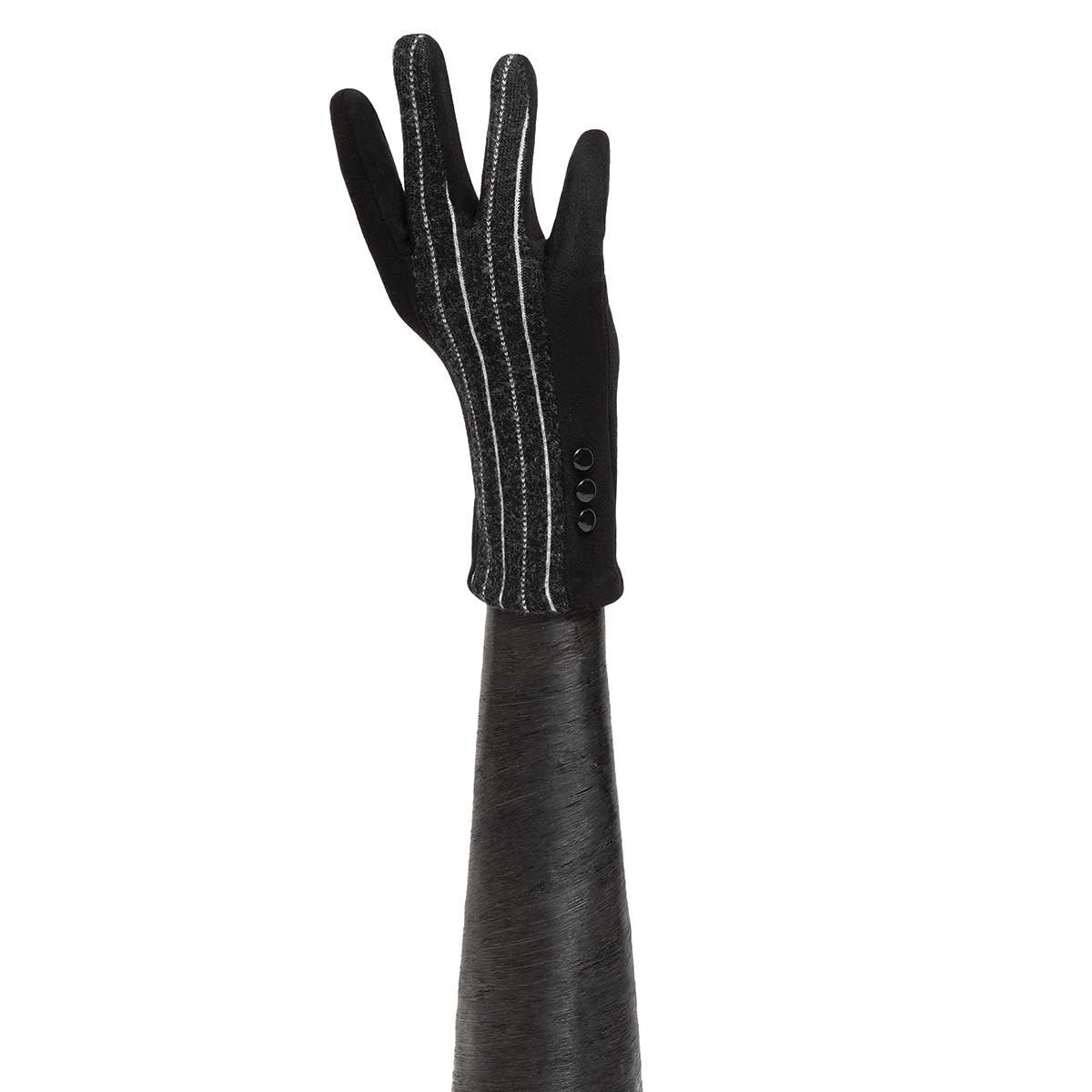 GLOVES STRIPE TRIM BLACK - Click Image to Close