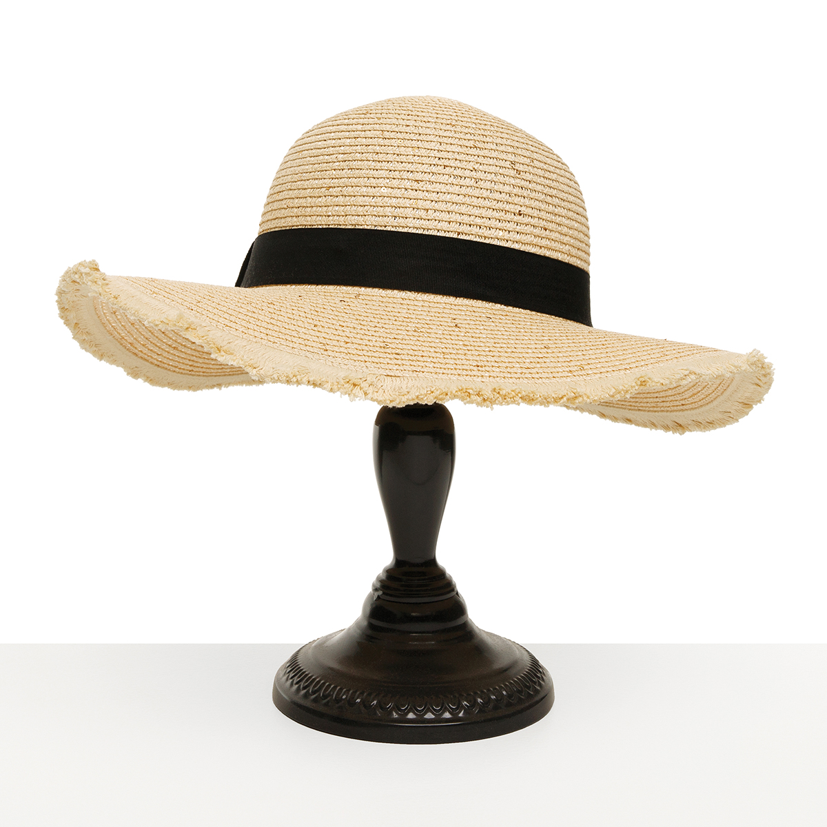 HAT TAN WITH BLACK BAND