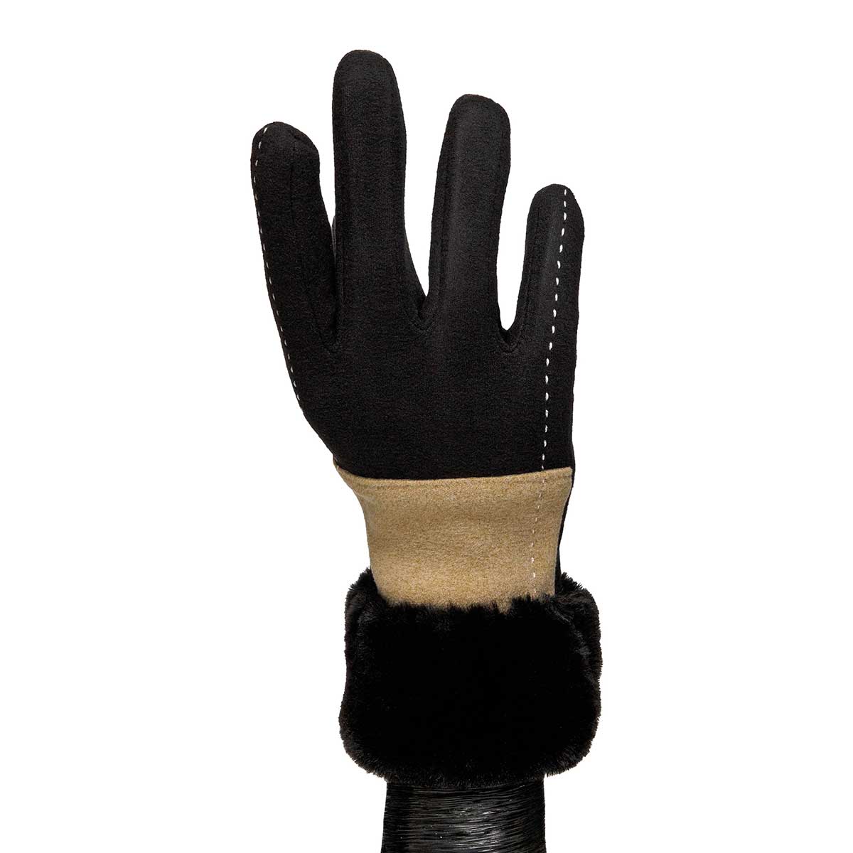 GLOVES TEXTING BLACK