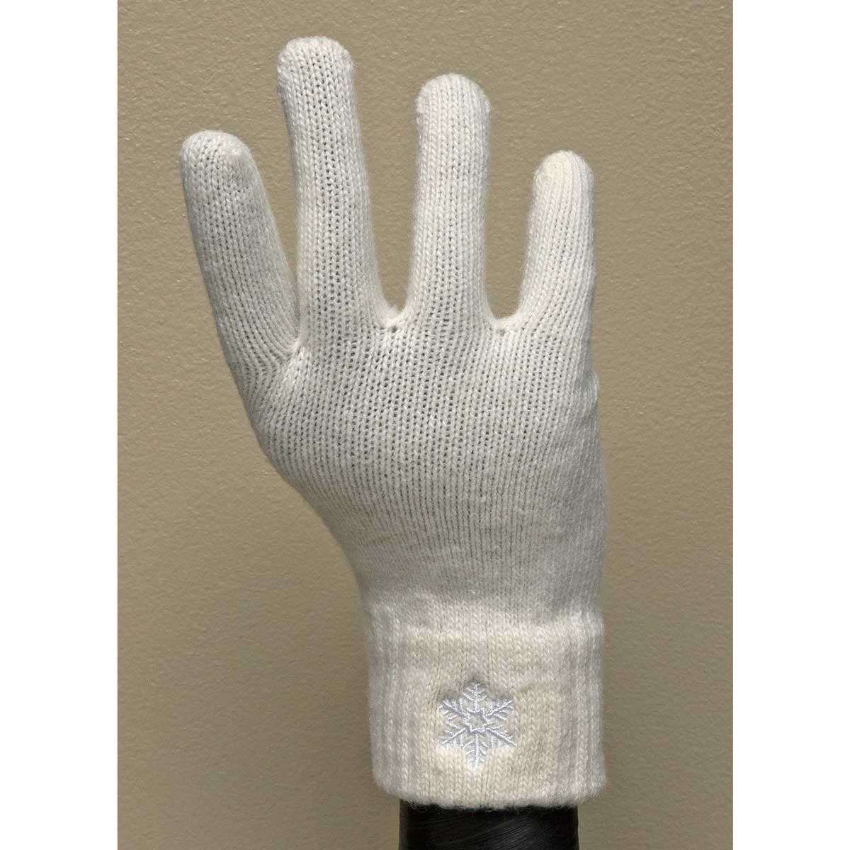 GLOVES KNIT IVORY - Click Image to Close