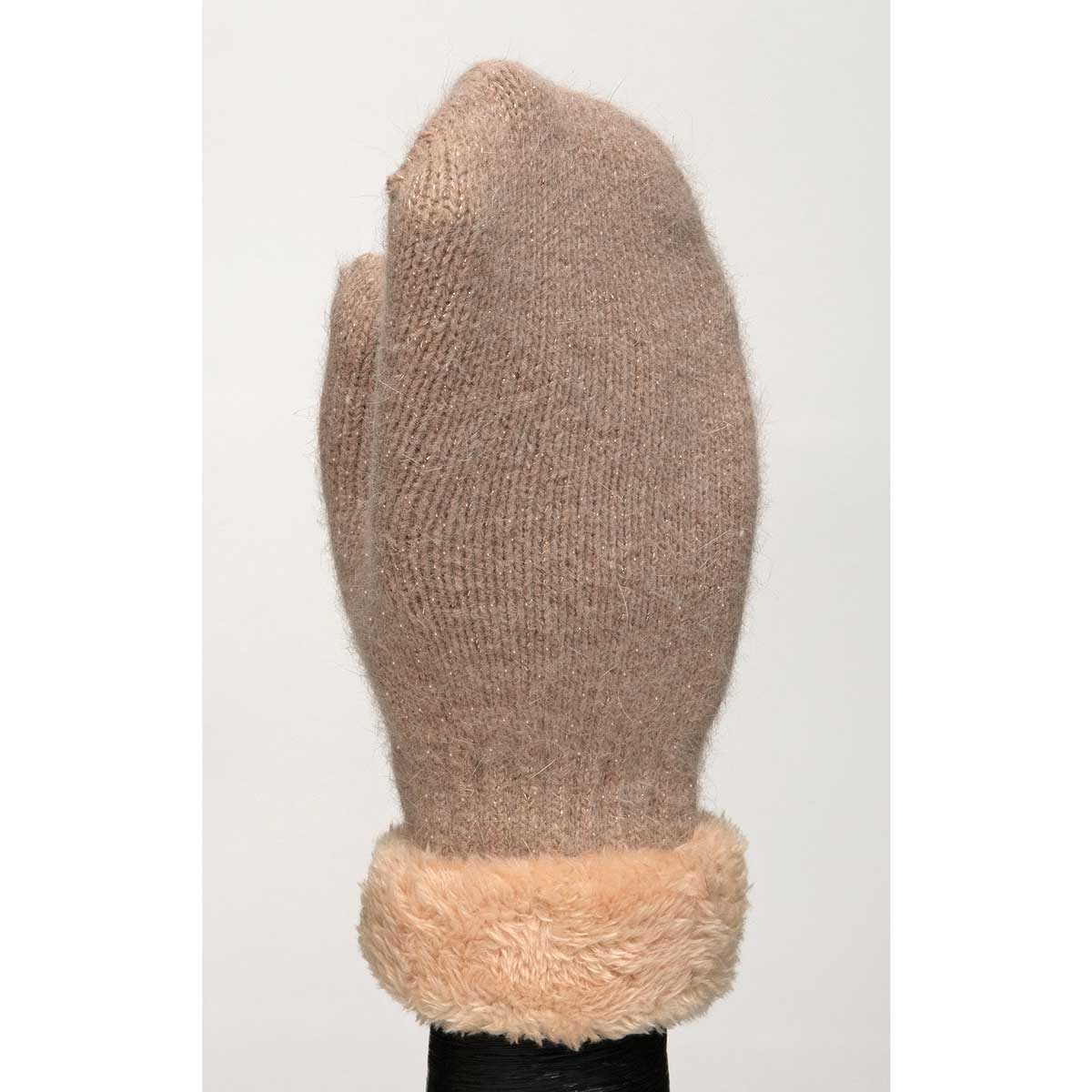 MITTENS KNIT TAN - Click Image to Close