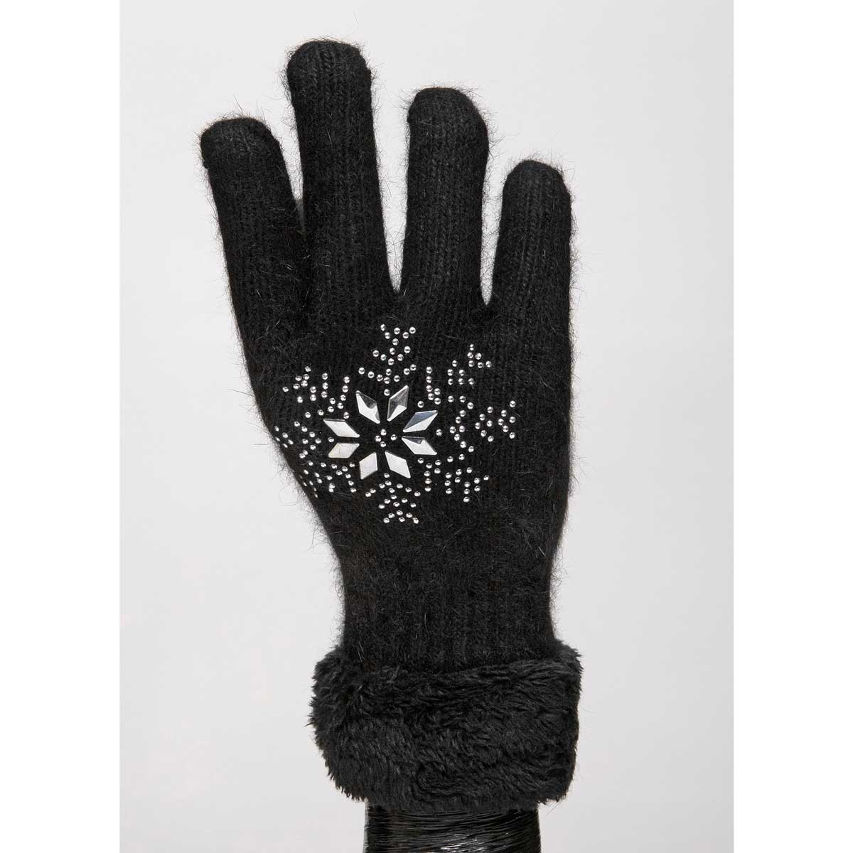 GLOVES FUZZY BLACK - Click Image to Close